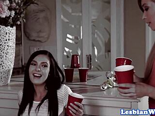 Gorgeous Teen 18+S Outdoor Scissoring with Piercing, Horny Fingering, Lick, Muff Diving