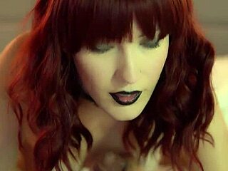 Goth babe, ride that cock and get cum all over your tits!