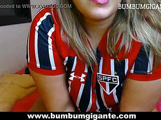 Gostosa showing off in Sao Paulo shirt - join my videos?