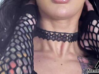 Beautiful milf lily lane rides alex legends huge dick in her pussy.