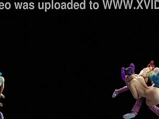 Hey, check this cyberpunk 2077 parody with lesbian triangle licking!