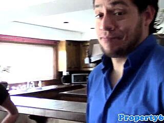 Amateur latina babe offers close-up sucking for house deal