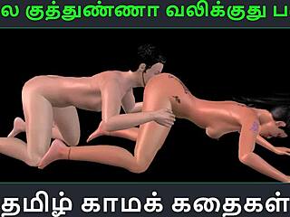 Tamil story of indian girl's fun in 3d cartoon