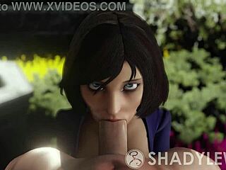 Elizabeth performs blowjob in 3D hentai game