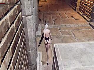 Let's play the knight girl and dungeons part 1 with asian shaved pussy