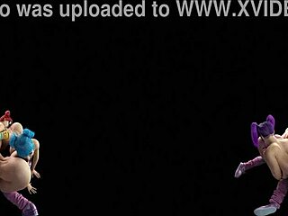 Hey, check this cyberpunk 2077 parody with lesbian triangle licking!