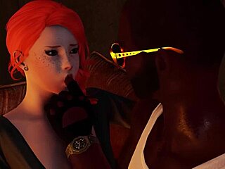 Petite Redhead Gets Rough Interracial Creampie