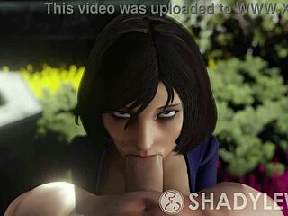 Elizabeth performs blowjob in 3D hentai game