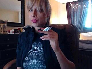 sandi fulfills cigarette smoking request