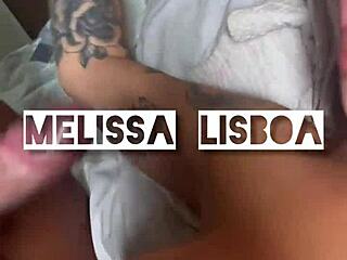 Melissa Lisboa shows off and takes cum on her ass