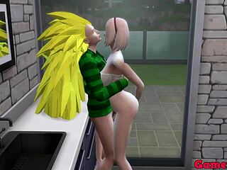 hinata and sakura chat about hot sex, radi suggests a wild trio on the table