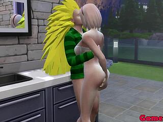 hinata and sakura chat about hot sex, radi suggests a wild trio on the table