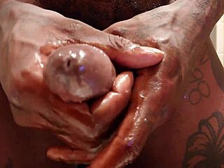 Hallelujah Johnson Wanks Solo with Pocket Pussy in Close-Up.