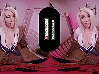 Spider Gwen rides cowgirl, blowing mind with mouth and pussy in VR.
