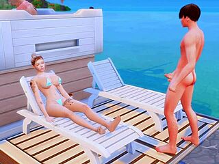 Stepson Fucks Stepmom's Ass While Stepfather Watches In Anime Hentai!