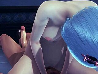 我无法抗拒蕾姆的狂野Hentai性爱场面