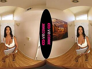 Vrconk: Sexy Young Ebony Chick Hardens Your Cock