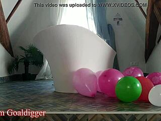 i mesmerize with balloons in bathroom stockings legs