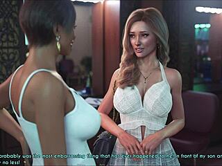 wife and stepmother playing a game together