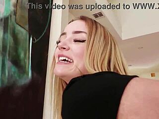 Hot Petite 18+ Blonde Maria Kazi Takes It Up Her Tiny 18+ Asshole With Choking And Deepthroat