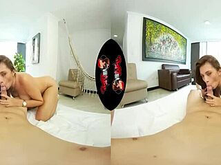vrlatina - beautiful latin babe strips down and fucks hard in vr