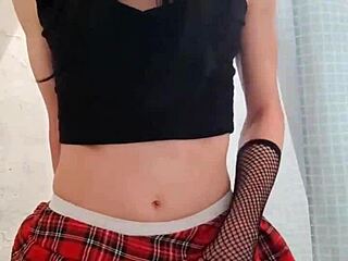 in this story, a crossdressing teen explores his gay desires with cock play