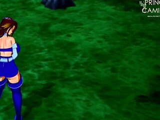 starfire gets horny during mission and spied masturbating