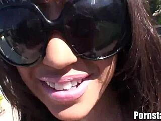 britney stevens bangs hot dildo in pool