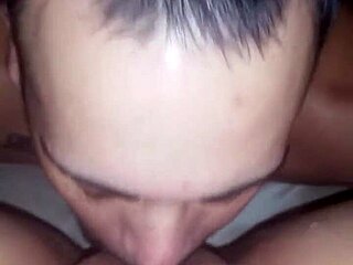 wife takes my cum all over her chest