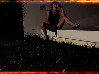 She masturbates on the pool edge, remembering her afternoon lovers