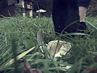 Femdom Mistress has dirty feet with shoes