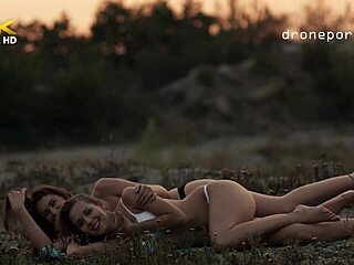 s on the grass with teen 18+ lesbian voyeur outdoor