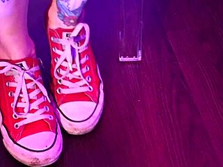 babyjas slut in sneakers gives me an insane footjob every time