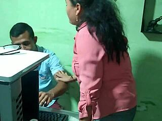 Latina Secretary Gives Homemade Blowjob For Salary Raise