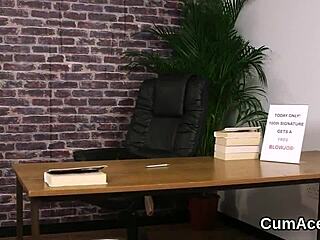 Ever seen a slut gulp every drop of cum on her face?