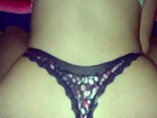 Wife's Big Ass Gets Cum in Thong.