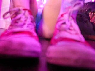 babyjas slut in sneakers gives me an insane footjob every time