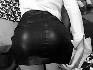 Hot secretary waits eagerly for your next command.