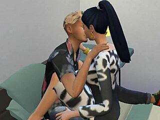 asian stepson caught masturbating by mom in front of computer