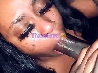 Ebony Woman With Tattoo Receives Quick Facial In Nasty Scene