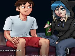 summertimesaga begins with peeping naked teens and milfs through binoculars in episode 78