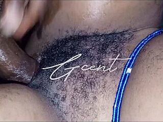 Intense and tender hairy sex with dripping wet pussy