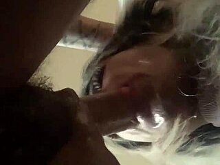 Mexican Bitch Deepthroating Monster Cock! Sloppy Face Fuck!