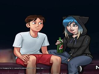 summertimesaga begins with peeping naked teens and milfs through binoculars in episode 78