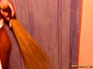 my husband fucked my co-wife while i feel horny at the door masturbating