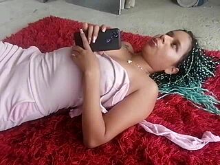 Homemade Black Latina Ebony Sucks And Masturbates With Cunilingus