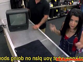 Real Amateur Pawnee Rides Pawnbroker in Hidden POV