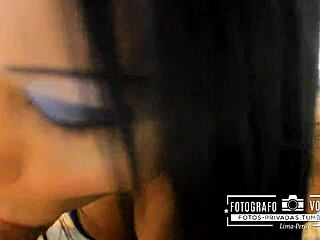 Modelo Transexual Peruana Se Excita En Plena Sesión De Fotos Y Le Chupa La Pinga A Su Fotógrafo