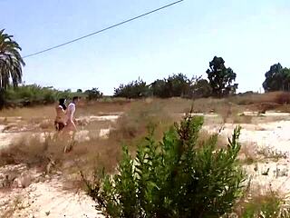 Kaspar takes hardcore fisting outdoor on a swing! 💪