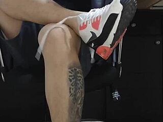 Socks and Feet Focus in Gay Nylon Play